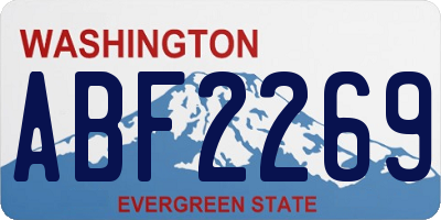 WA license plate ABF2269