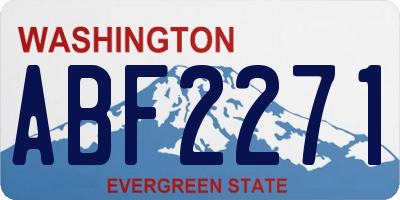 WA license plate ABF2271