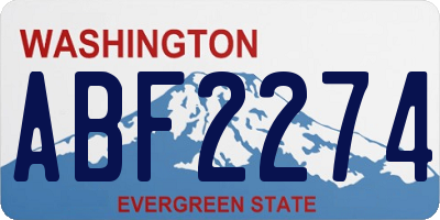 WA license plate ABF2274