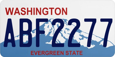 WA license plate ABF2277