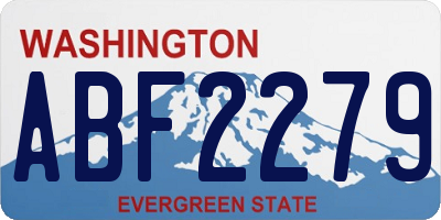 WA license plate ABF2279