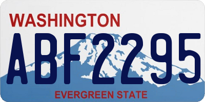 WA license plate ABF2295