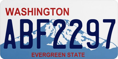 WA license plate ABF2297