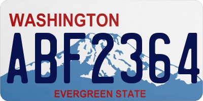 WA license plate ABF2364