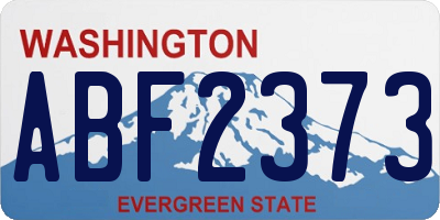 WA license plate ABF2373