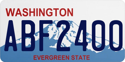 WA license plate ABF2400