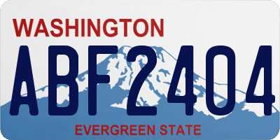 WA license plate ABF2404