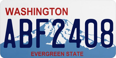 WA license plate ABF2408