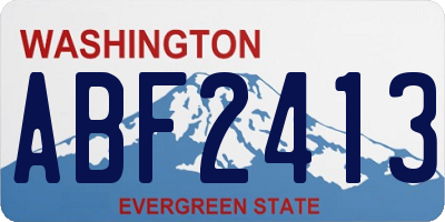 WA license plate ABF2413