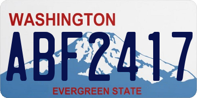 WA license plate ABF2417