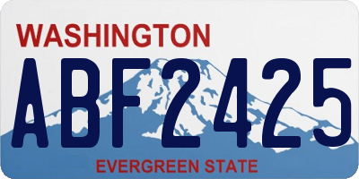WA license plate ABF2425