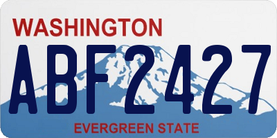 WA license plate ABF2427
