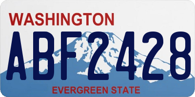 WA license plate ABF2428