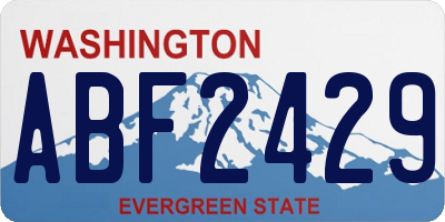 WA license plate ABF2429