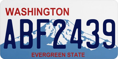 WA license plate ABF2439