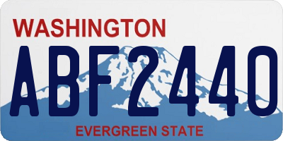 WA license plate ABF2440