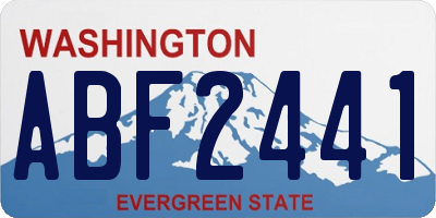WA license plate ABF2441