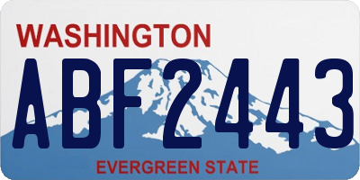WA license plate ABF2443