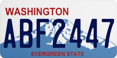 WA license plate ABF2447