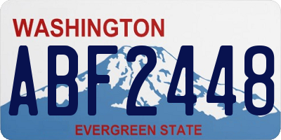 WA license plate ABF2448