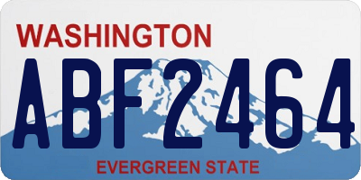 WA license plate ABF2464