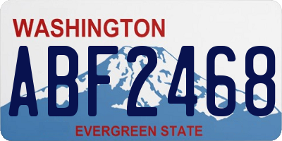 WA license plate ABF2468