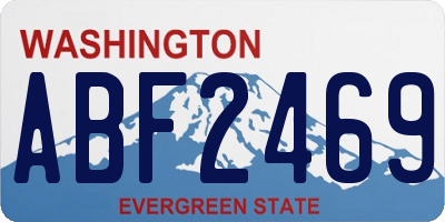 WA license plate ABF2469