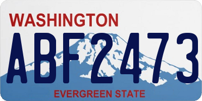 WA license plate ABF2473