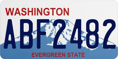 WA license plate ABF2482