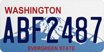 WA license plate ABF2487