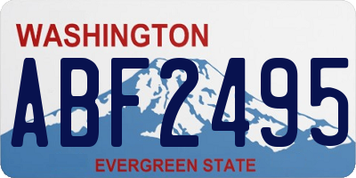 WA license plate ABF2495