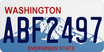 WA license plate ABF2497