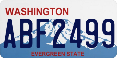 WA license plate ABF2499