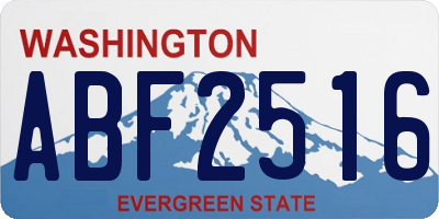 WA license plate ABF2516