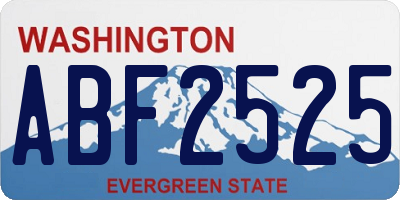 WA license plate ABF2525