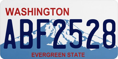 WA license plate ABF2528