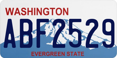 WA license plate ABF2529