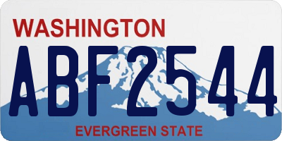 WA license plate ABF2544