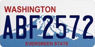 WA license plate ABF2572