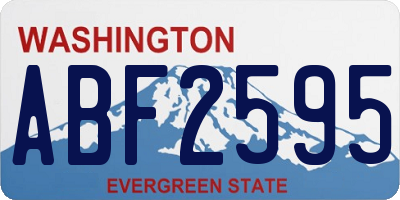 WA license plate ABF2595