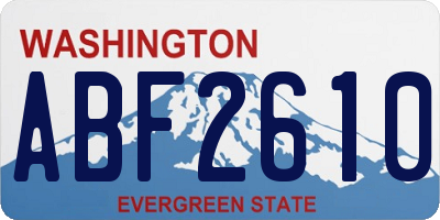 WA license plate ABF2610