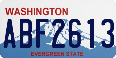 WA license plate ABF2613