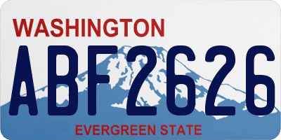 WA license plate ABF2626