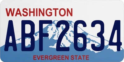 WA license plate ABF2634