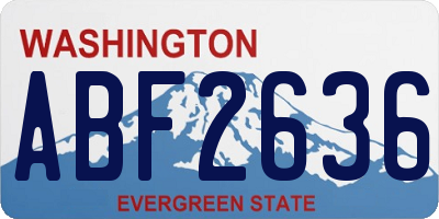 WA license plate ABF2636