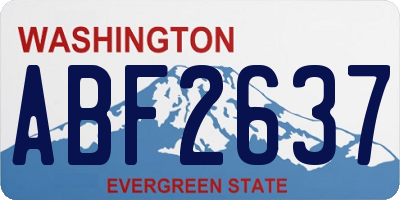 WA license plate ABF2637