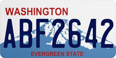 WA license plate ABF2642