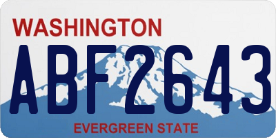 WA license plate ABF2643