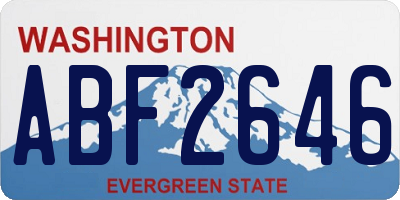 WA license plate ABF2646