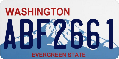 WA license plate ABF2661